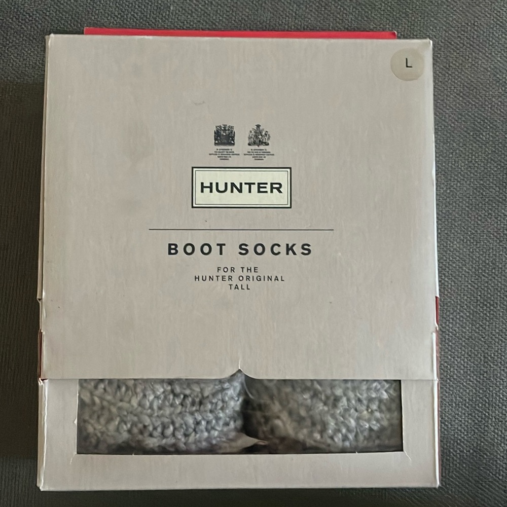 NWT Hunter Boot Socks Tall, Large, slate, size 8-10 F
